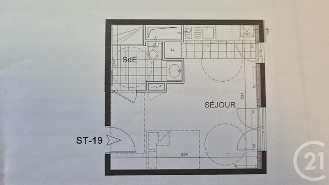 Afficher la photo en grand Appartement F1 à vendre - 1 pièce - 26.81 m2 - L ISLE ADAM - 95 - ILE-DE-FRANCE - Century 21 Osmose