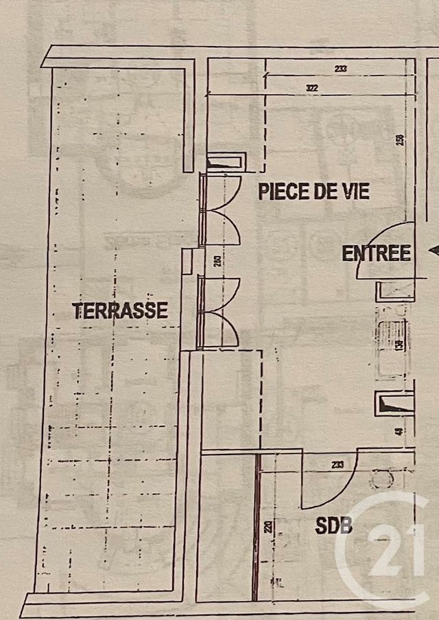 Appartement Studio à louer - 1 pièce - 21.44 m2 - L ISLE ADAM - 95 - ILE-DE-FRANCE - Century 21 Osmose